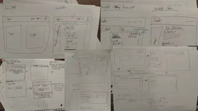 pen and paper wireframes